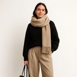 [s] H&M Crewneck Sweater Black Ribbed Cotton Women’s Small knit